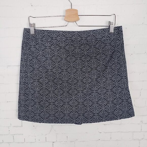 Ripskirt Hawaii True Wrap Skirt Size M Black White Geometric Neutral Length 1 - Picture 1 of 4